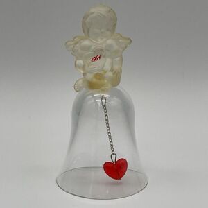 VINTAGE AVON 1991 'Love Crystal Bell' w/Cherub Handle 24+% Full Lead Crystal